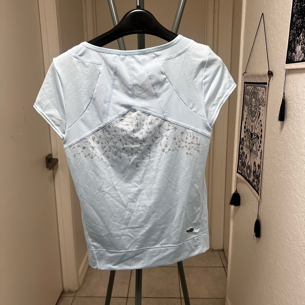 adidas Pale Blue Short Sleeve Performance Tee - Picture 3 of 6